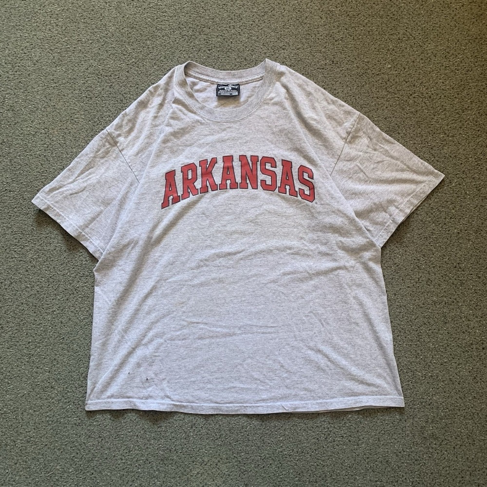 Vintage Steve & Barry's Arkansas Razorbacks XL Gray Red Shirt